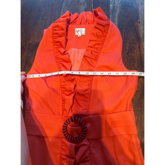 Milly New York Danielle Sheath Dress Coral - Size 10 - Picture 5 of 9